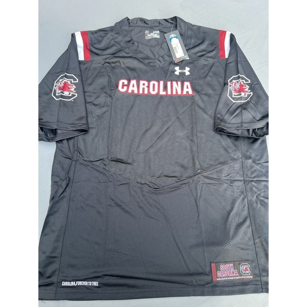 New Under Armour University of South Carolina Football Jersey Blank Black XL